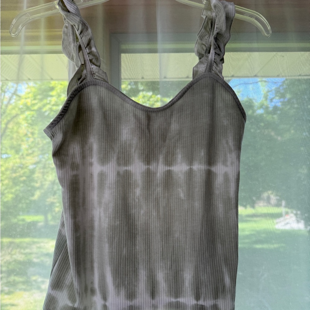 Buckle Light Green Tie-Dye Women's Top